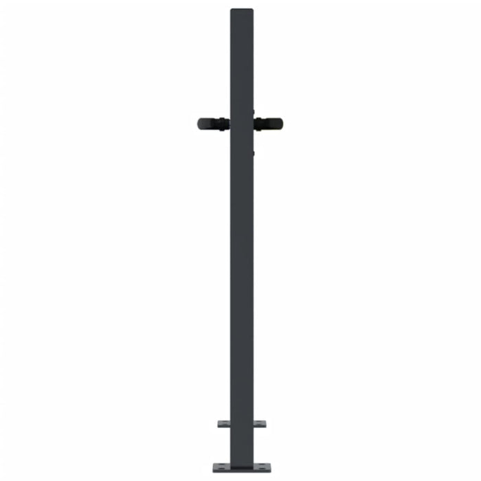 vidaXL Cancello Giardino Antracite 105x80 cm in Acciaio Design Albero