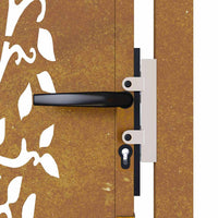 Cancello da Giardino 105x80 cm in Acciaio Corten Design Albero