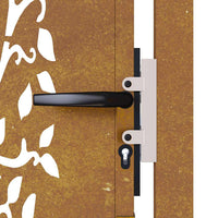 Cancello da Giardino 105x155 cm in Acciaio Corten Design Albero