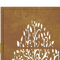 Cancello da Giardino 105x205 cm in Acciaio Corten Design Albero