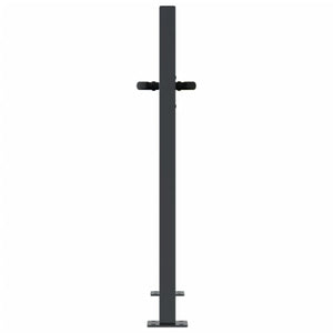 Cancello Giardino Antracite 105x80 cm in Acciaio Design Erba