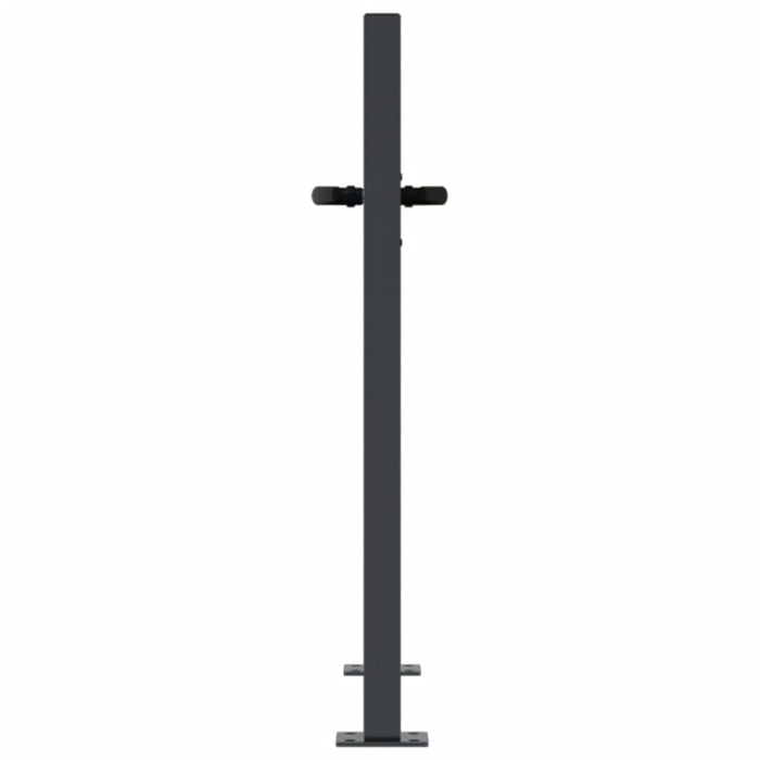 Cancello Giardino Antracite 105x80 cm in Acciaio Design Erba