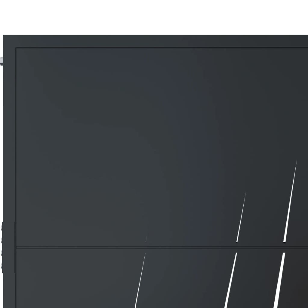 Cancello Giardino Antracite 105x80 cm in Acciaio Design Erba