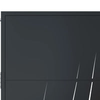 Cancello Giardino Antracite 105x80 cm in Acciaio Design Erba