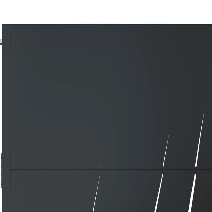 Cancello Giardino Antracite 105x80 cm in Acciaio Design Erba