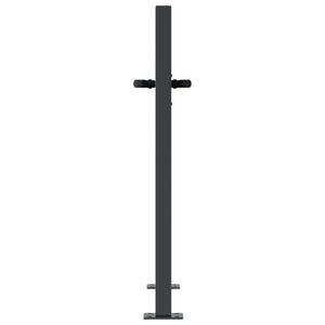 Cancello Giardino Antracite 105x105 cm in Acciaio Design Erba 153167