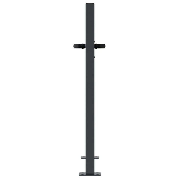 Cancello Giardino Antracite 105x105 cm in Acciaio Design Erba