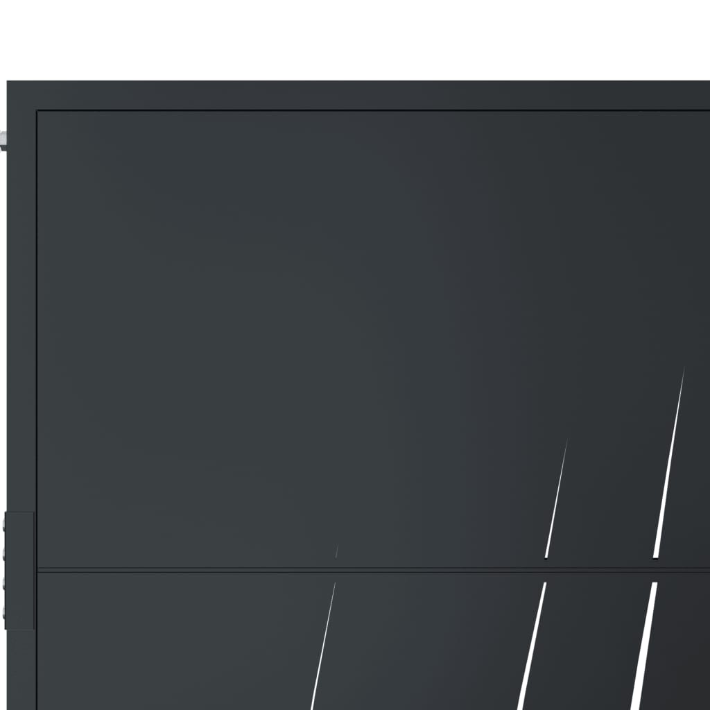 Cancello Giardino Antracite 105x105 cm in Acciaio Design Erba 153167
