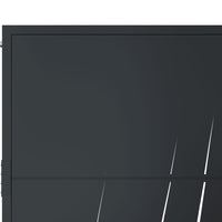 Cancello Giardino Antracite 105x105 cm in Acciaio Design Erba 153167