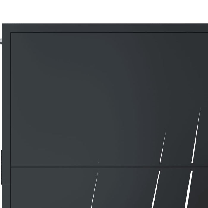 Cancello Giardino Antracite 105x105 cm in Acciaio Design Erba