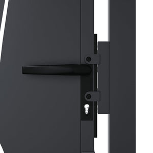 Cancello Giardino Antracite 105x105 cm in Acciaio Design Erba 153167