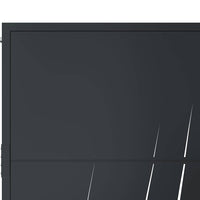 Cancello da giardino-Porta da giardino antracite 105x130 cm in acciaio design erba