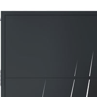 Cancello Giardino Antracite 105x155 cm in Acciaio Design Erba