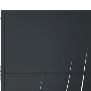 Cancello Giardino Antracite 105x155 cm in Acciaio Design Erba