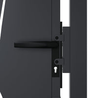 Cancello Giardino Antracite 105x155 cm in Acciaio Design Erba