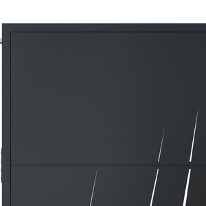 Cancello Giardino Antracite 105x180 cm in Acciaio Design Erba