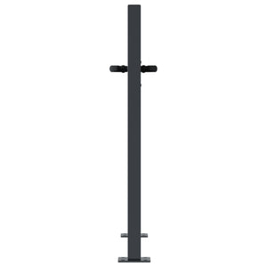 Cancello Giardino Antracite 105x80 cm in Acciaio Design Bambù 153178