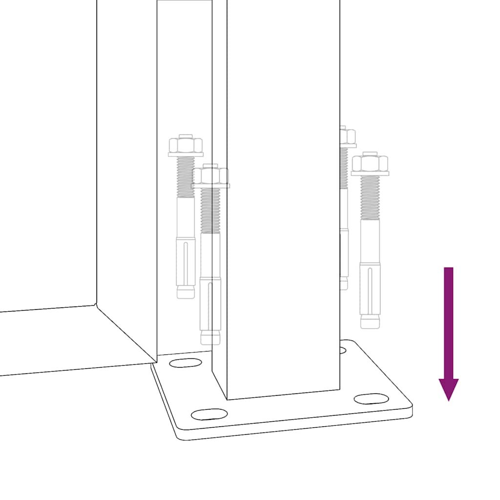 Cancello da Giardino 105x80 cm in Acciaio Corten Design Bambù