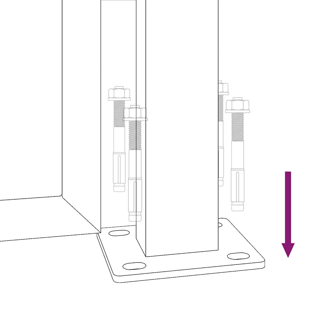 Cancello da Giardino 105x205 cm in Acciaio Corten Design Bambù 153189