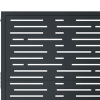 Cancello Giardino Antracite 105x130 cm Acciaio Design Quadrato