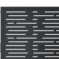 Cancello da giardino-Porta da giardino antracite 105x180 cm in acciaio design quadrato