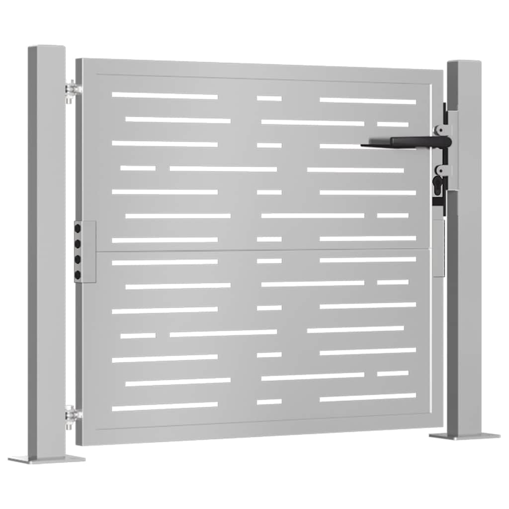 Cancello da Giardino 105x80m in Acciaio Corten Design Quadrato