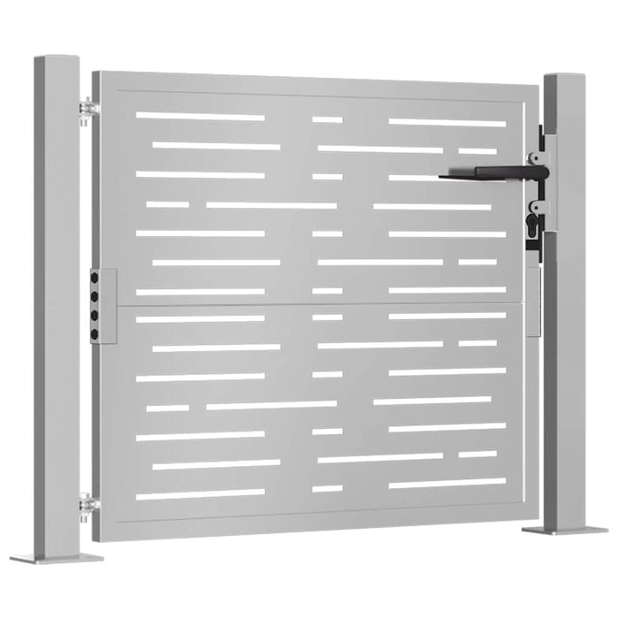 Cancello da Giardino 105x80m in Acciaio Corten Design Quadrato