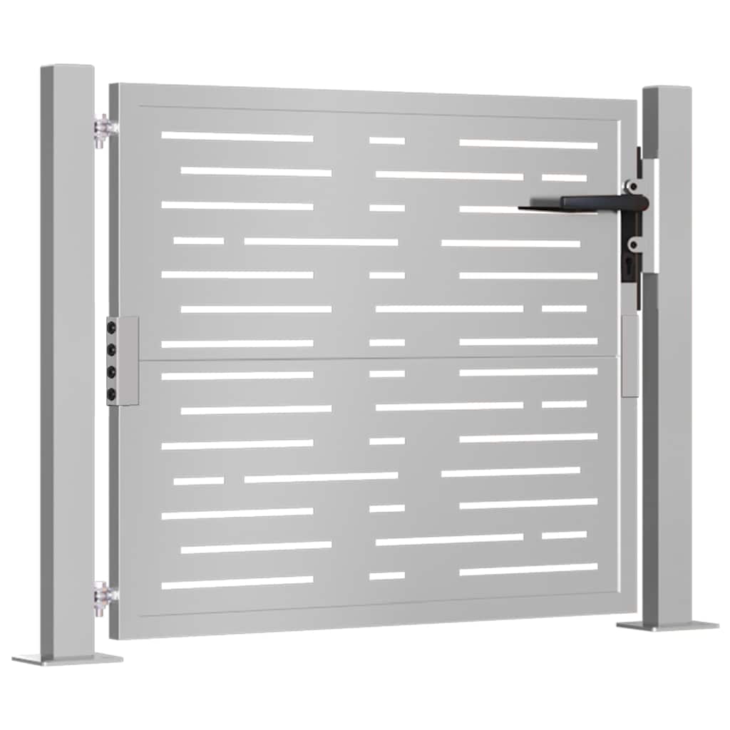 Cancello da Giardino 105x80m in Acciaio Corten Design Quadrato 153196