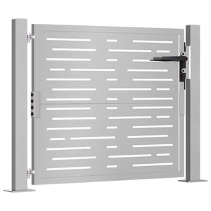 Cancello da Giardino 105x80m in Acciaio Corten Design Quadrato 153196