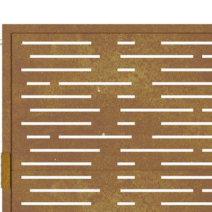 Cancello da giardino-Porta da giardino 105x80 cm in acciaio Corten design quadrato