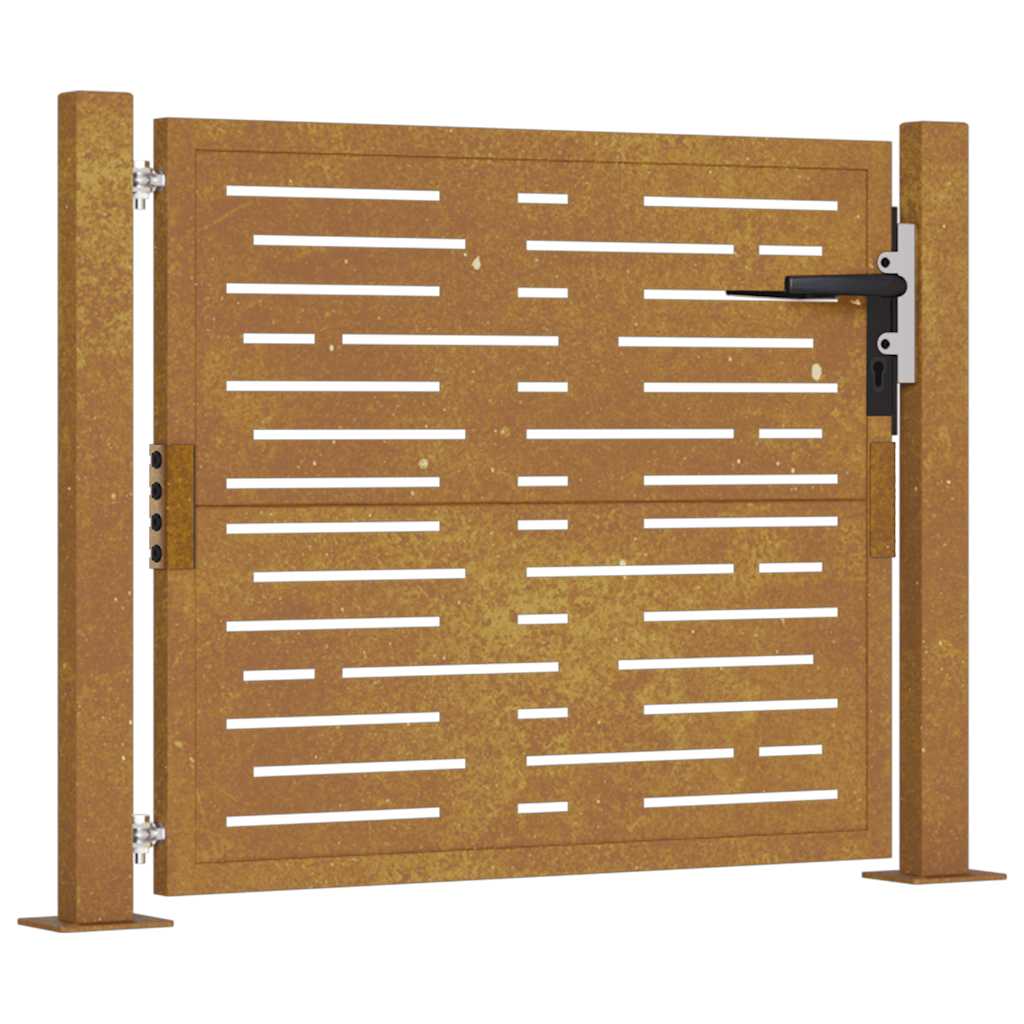 Cancello da Giardino 105x105 cm Acciaio Corten Design Quadratocod mxl 81508