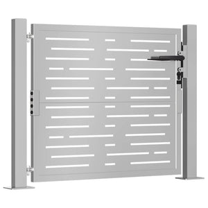 Cancello da Giardino 105x105 cm Acciaio Corten Design Quadrato 153197