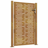 Cancello da Giardino105x155 cm Acciaio Corten Design Quadrato