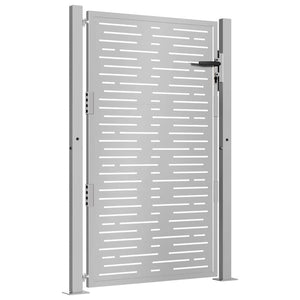 Cancello da Giardino105x155 cm Acciaio Corten Design Quadrato