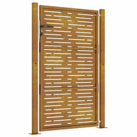 Cancello da Giardino105x155 cm Acciaio Corten Design Quadrato