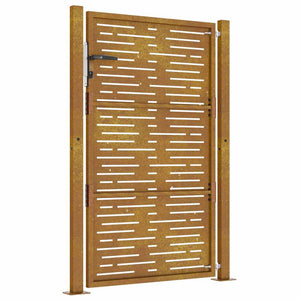 Cancello da Giardino105x155 cm Acciaio Corten Design Quadrato