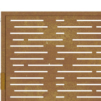 Cancello da Giardino105x155 cm Acciaio Corten Design Quadrato 153199