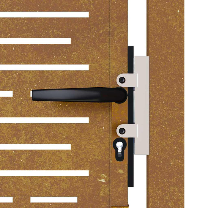 Cancello da Giardino105x155 cm Acciaio Corten Design Quadrato