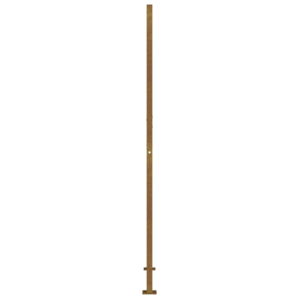 Cancello da Giardino 105x180 cm Acciaio Corten Design Quadrato 153200