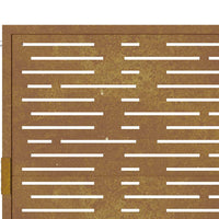 Cancello da Giardino 105x180 cm Acciaio Corten Design Quadrato