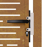 Cancello da Giardino 105x180 cm Acciaio Corten Design Quadrato