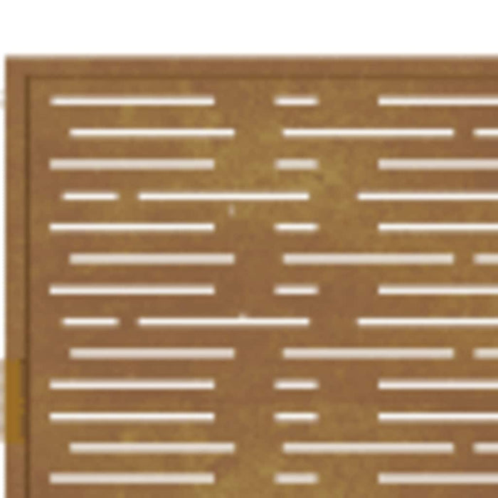 Cancello da Giardino 105x205 cm Acciaio Corten Design Quadrato 153201