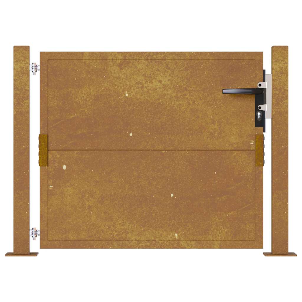 Cancello da Giardino 105x80 cm in Acciaio Corten 153202