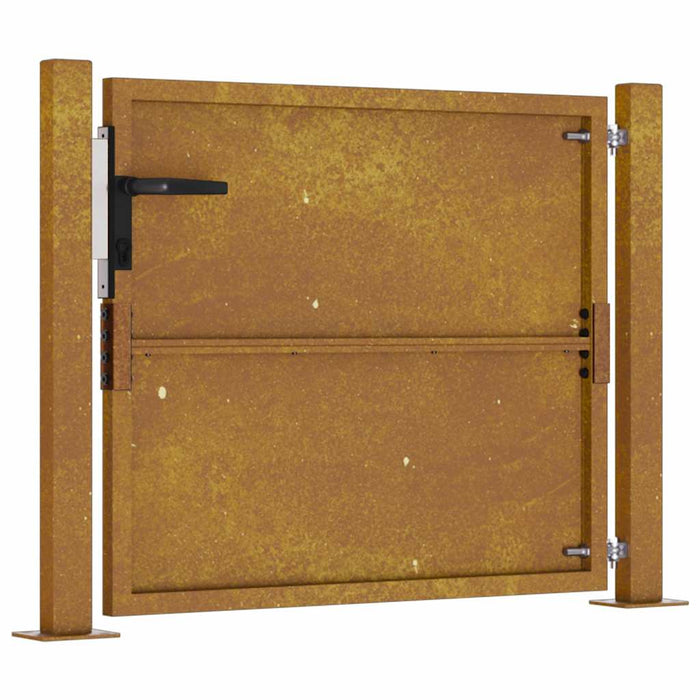 Cancello da Giardino 105x80 cm in Acciaio Corten 153202