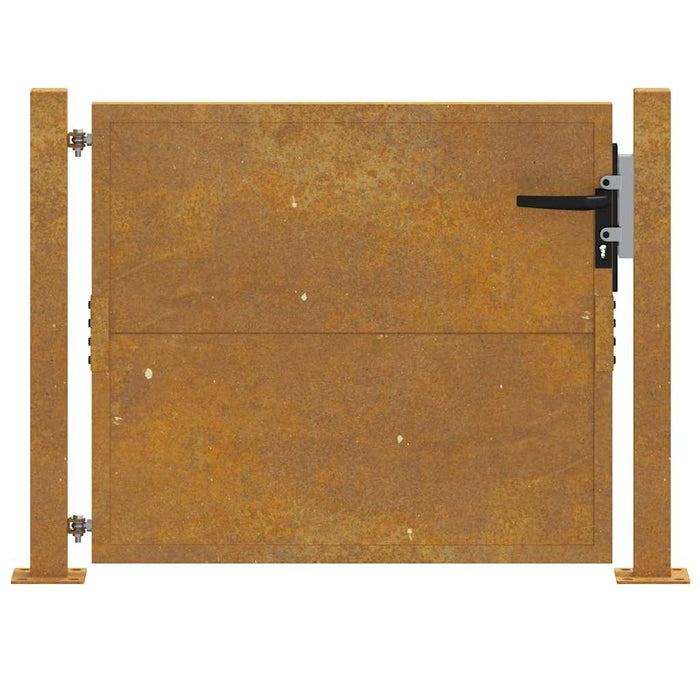 Cancello da Giardino 105x105 cm in Acciaio Corten 153203