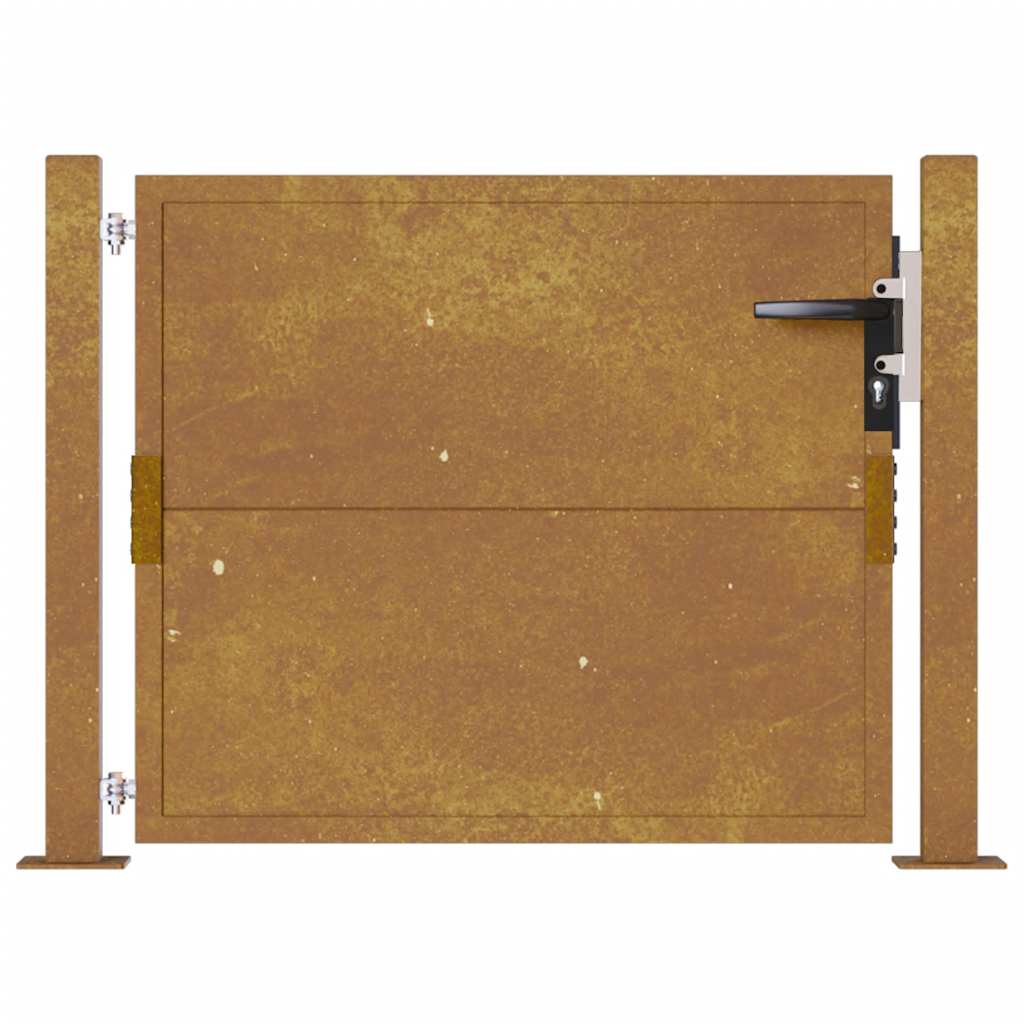 Cancello da Giardino 105x105 cm in Acciaio Corten 153203