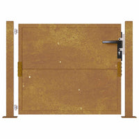 Cancello da Giardino 105x105 cm in Acciaio Corten 153203