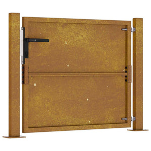 Cancello da Giardino 105x105 cm in Acciaio Corten 153203