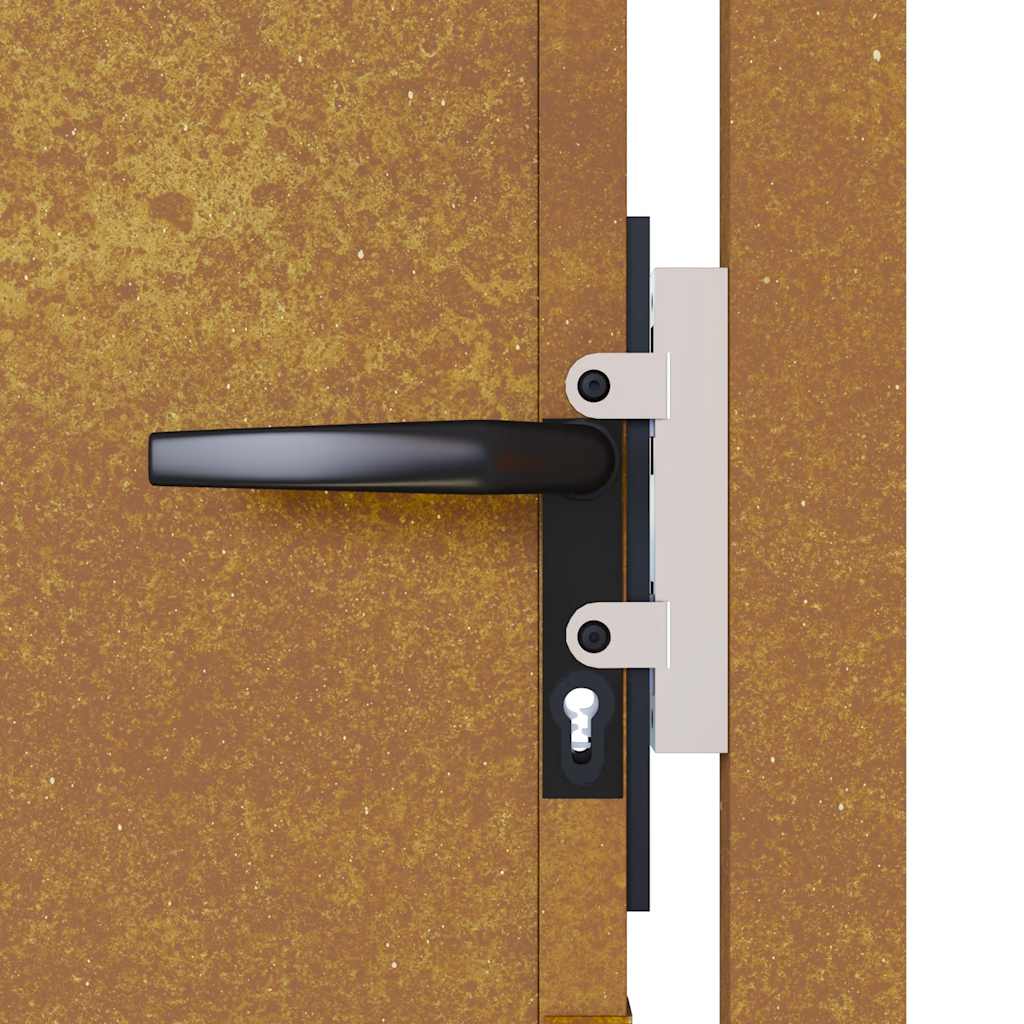 Cancello da Giardino 105x105 cm in Acciaio Corten 153203