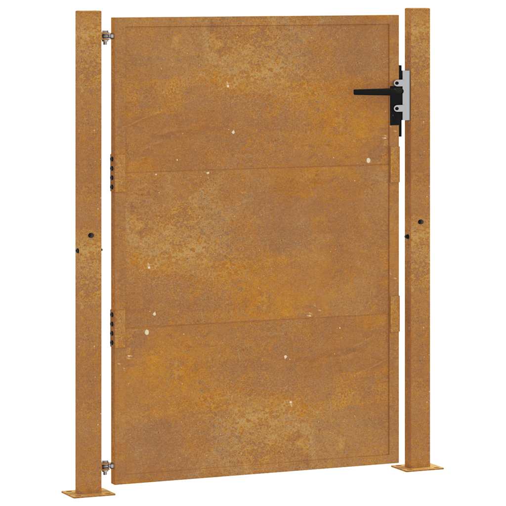 Cancello da Giardino 105x130 cm in Acciaio Corten 153204